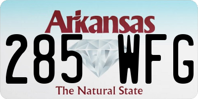 AR license plate 285WFG