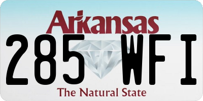 AR license plate 285WFI