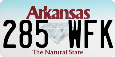 AR license plate 285WFK