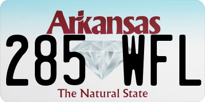 AR license plate 285WFL