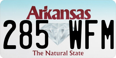 AR license plate 285WFM