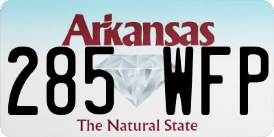 AR license plate 285WFP