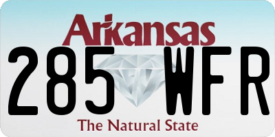 AR license plate 285WFR