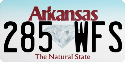 AR license plate 285WFS