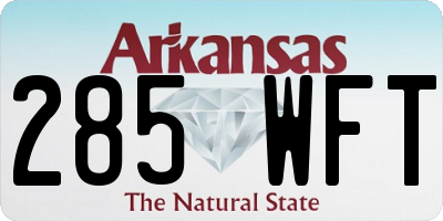 AR license plate 285WFT