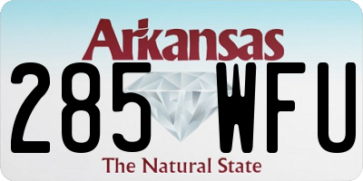 AR license plate 285WFU