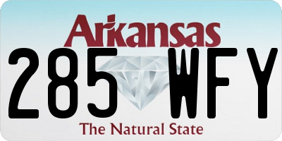 AR license plate 285WFY