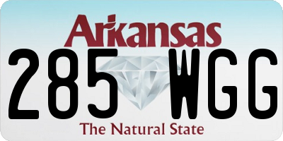AR license plate 285WGG