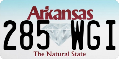 AR license plate 285WGI