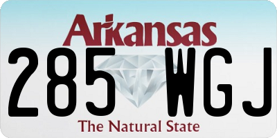 AR license plate 285WGJ