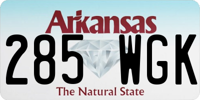 AR license plate 285WGK