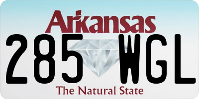 AR license plate 285WGL