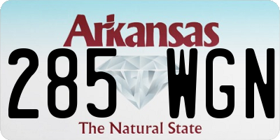 AR license plate 285WGN