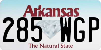 AR license plate 285WGP