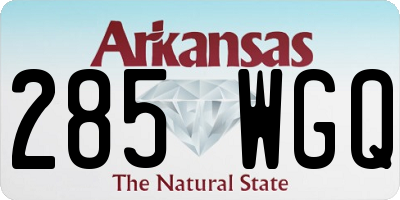 AR license plate 285WGQ