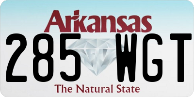 AR license plate 285WGT