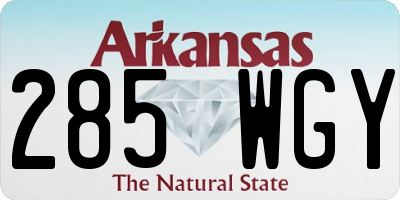 AR license plate 285WGY