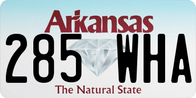 AR license plate 285WHA