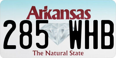 AR license plate 285WHB
