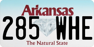 AR license plate 285WHE