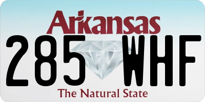AR license plate 285WHF