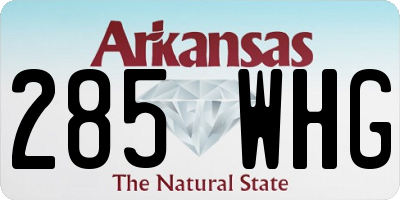 AR license plate 285WHG