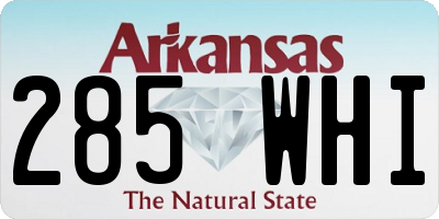 AR license plate 285WHI