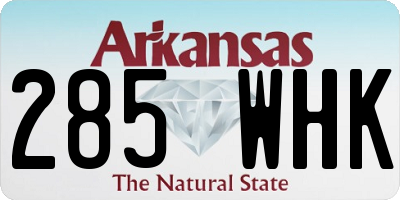 AR license plate 285WHK