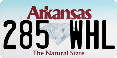 AR license plate 285WHL