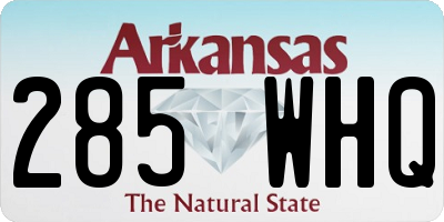 AR license plate 285WHQ