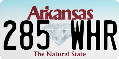 AR license plate 285WHR
