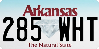 AR license plate 285WHT