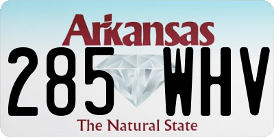 AR license plate 285WHV