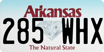 AR license plate 285WHX