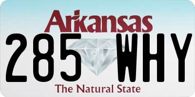 AR license plate 285WHY