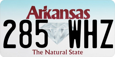 AR license plate 285WHZ