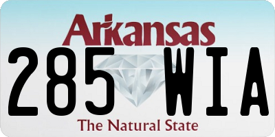 AR license plate 285WIA