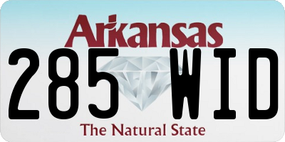 AR license plate 285WID
