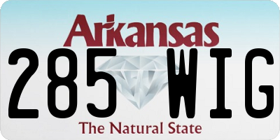 AR license plate 285WIG