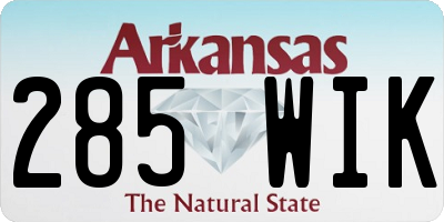 AR license plate 285WIK