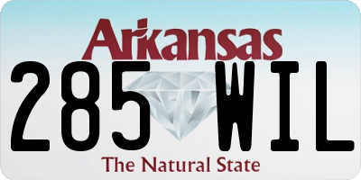 AR license plate 285WIL