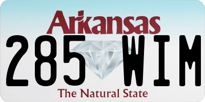 AR license plate 285WIM