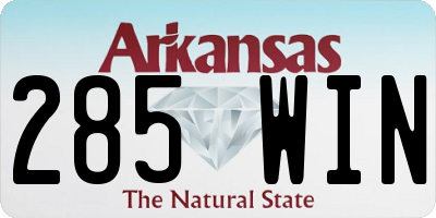AR license plate 285WIN