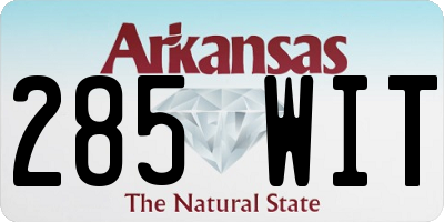 AR license plate 285WIT