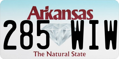 AR license plate 285WIW