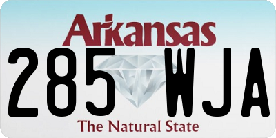 AR license plate 285WJA