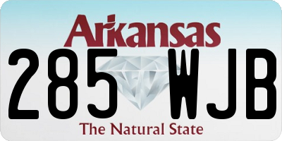 AR license plate 285WJB