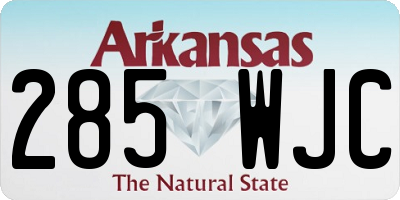 AR license plate 285WJC