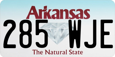 AR license plate 285WJE
