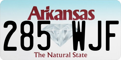 AR license plate 285WJF